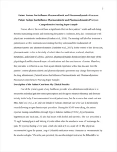 Patient Factors that Influence Pharmacokinetic and Pharmacodynamics Processes Comprehensive Nursing Paper Sample – page 2