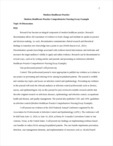 Modern Healthcare Practice Comprehensive Nursing Essay Example – page 2