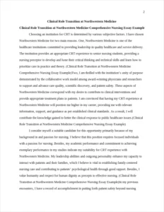Clinical Role Transition at Northwestern Medicine Comprehensive Nursing Essay Example – page 2