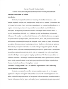 Current Trends in Nursing Practice Comprehensive Nursing Paper Sample – page 2