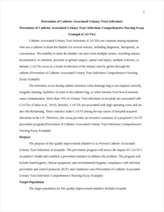 Prevention of Catheter-Associated Urinary Tract Infections Comprehensive Nursing Essay Example – page 2