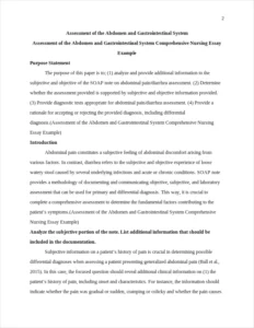 Assessment of the Abdomen and Gastrointestinal System Comprehensive Nursing Essay Example – page 2