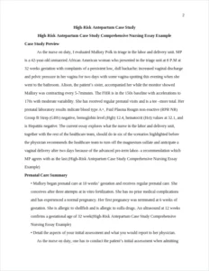 High-Risk Antepartum Case Study Comprehensive Nursing Essay Example – page 2