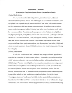 Hypertension Case Study Comprehensive Nursing Paper Sample – page 2
