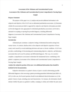 Assessment of the Abdomen and Gastrointestinal System Comprehensive Nursing Paper Sample – page 2