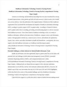 Healthcare Information Technology Trends in Nursing Practice Comprehensive Nursing Paper Sample – page 2