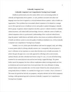 Culturally Competent Care Comprehensive Nursing Essay Example – page 2
