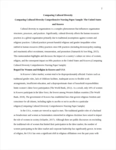 Comparing Cultural Diversity Comprehensive Nursing Paper Sample – page 2