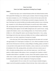 Neuro Case Study Comprehensive Nursing Essay Example – page 2