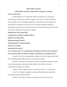 Clinical Skills Assessment Comprehensive Nursing Essay Example – page 2