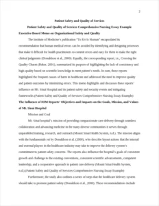 Patient Safety and Quality of Services Comprehensive Nursing Essay Example – page 2