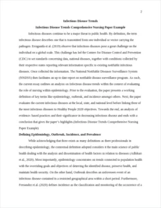 Infectious Disease Trends Comprehensive Nursing Paper Example – page 2