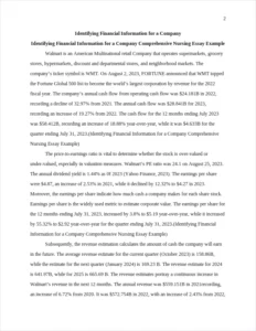 Identifying Financial Information for a Company Comprehensive Nursing Essay Example – page 2
