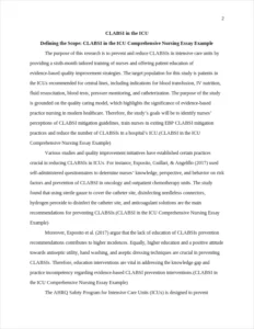 CLABSI in the ICU Comprehensive Nursing Essay Example – page 2