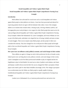 Racial Inequalities and Violence Against Black People Comprehensive Nursing Essay Example – page 2