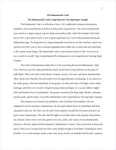 The Hammurabi Code Comprehensive Nursing Paper Sample – page 2