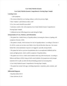 Case Study Martha Krauntz Comprehensive Nursing Paper Sample – page 2