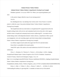 Intimate Partner Violence Patients Comprehensive Nursing Essay Example – page 2