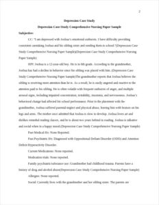 Depression Case Study Comprehensive Nursing Paper Sample – page 2