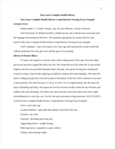 Tina Jones Complete Health History Comprehensive Nursing Essay Example – page 2