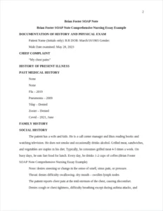 Brian Foster SOAP Note Comprehensive Nursing Essay Example – page 2