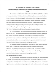 The IOM Report and State-Based Action Coalitions Comprehensive Nursing Paper Sample – page 2