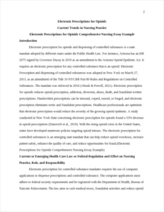 Electronic Prescriptions for Opioids Comprehensive Nursing Essay Example – page 2