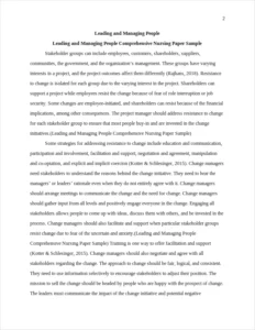Leading and Managing People Comprehensive Nursing Paper Sample – page 2