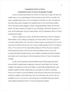 Comprehensive Review of Taiwan Nursing Paper Example – page 2
