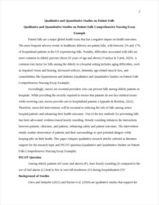 Qualitative and Quantitative Studies on Patient Falls Comprehensive Nursing Essay Example – page 2