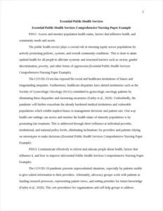 Essential Public Health Services Comprehensive Nursing Paper Example – page 2
