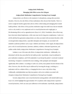 Antipsychotic Medication Comprehensive Nursing Essay Example – page 2
