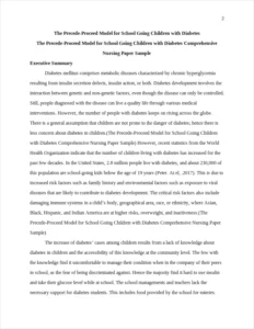 The Precede-Proceed Model for School Going Children with Diabetes Comprehensive Nursing Paper Sample – page 2