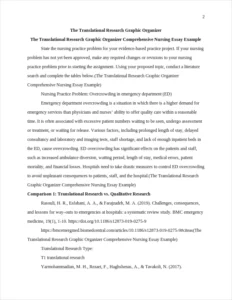 The Translational Research Graphic Organizer Comprehensive Nursing Essay Example – page 2