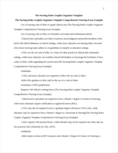 The Nursing Roles Graphic Organizer Template Comprehensive Nursing Essay Example – page 2