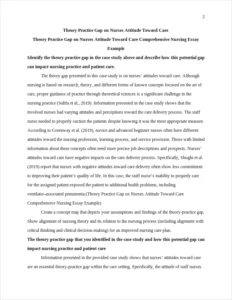 Theory Practice Gap on Nurses Attitude Toward Care Comprehensive Nursing Essay Example – page 2