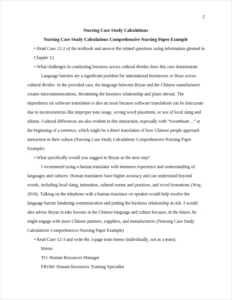 Nursing Case Study Calculations Comprehensive Nursing Paper Example – page 2
