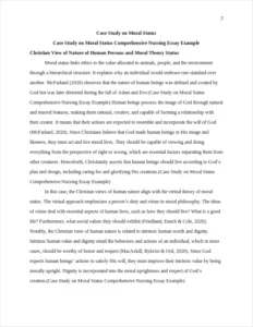 Case Study on Moral Status Comprehensive Nursing Essay Example – page 2