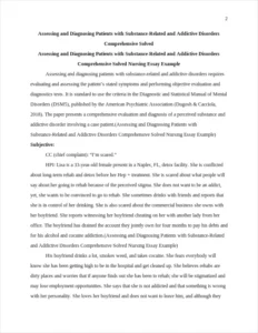 Assessing and Diagnosing Patients with Substance-Related and Addictive Disorders Comprehensive Solved Nursing Essay Example – page 2