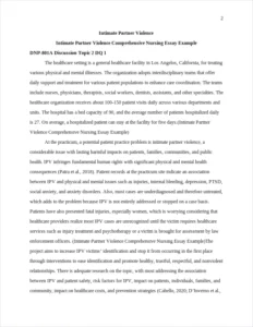 Intimate Partner Violence Comprehensive Nursing Essay Example – page 2