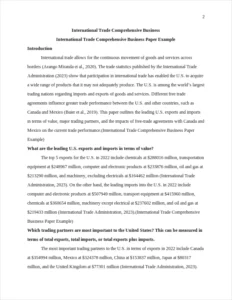 International Trade Comprehensive Business Paper Example – page 2