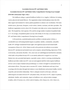 Association between IPV and Patient Safety Comprehensive Nursing Essay Example – page 2