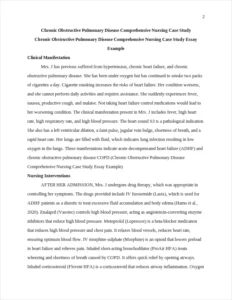 Chronic Obstructive Pulmonary Disease Comprehensive Nursing Case Study Essay Example – page 2