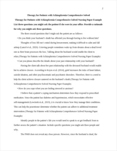 Therapy for Patients with Schizophrenia Comprehensive Solved Nursing Paper Example – page 2