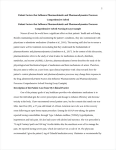 Patient Factors that Influence Pharmacokinetic and Pharmacodynamics Processes Comprehensive Solved Nursing Essay Example – page 2