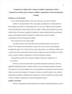 Treatment for a Patient with a Common Condition Comprehensive Solved Nursing Paper Example – page 2