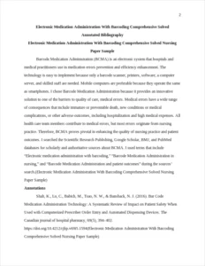 Electronic Medication Administration With Barcoding Comprehensive Solved Nursing Paper Sample – page 2
