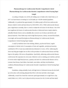 Pharmacotherapy for Cardiovascular Disorder Comprehensive Solved Nursing Paper Sample – page 2