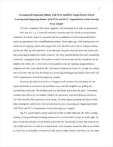 Assessing and Diagnosing Patients with PTSD and OCD Comprehensive Solved Nursing Essay Sample – page 2