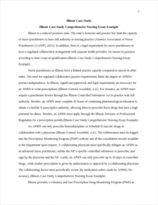 Illinois Case Study Comprehensive Nursing Essay Example – page 2